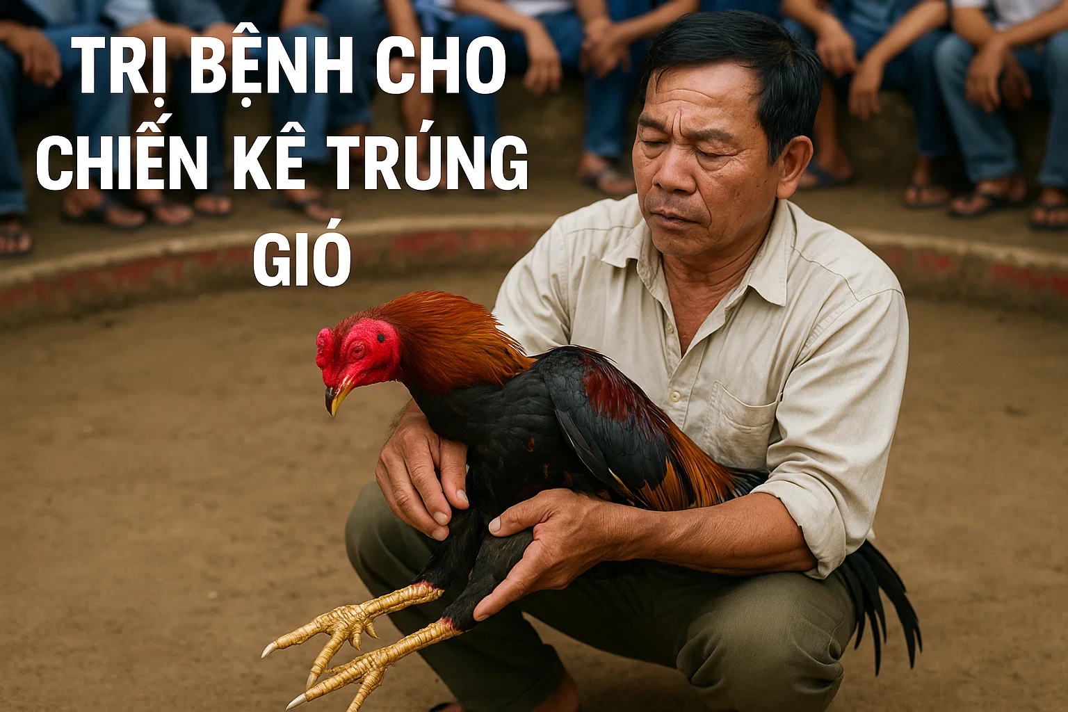Trị bệnh cho chiến kê trúng gió