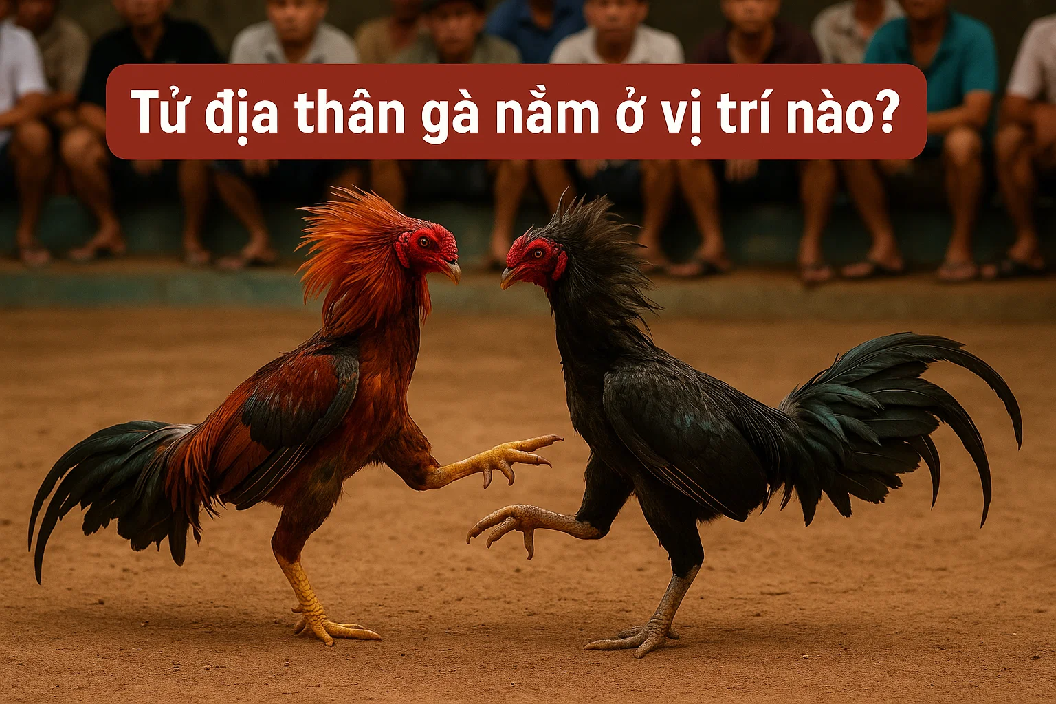 Tử địa thân gà nằm ở vị trí nào?